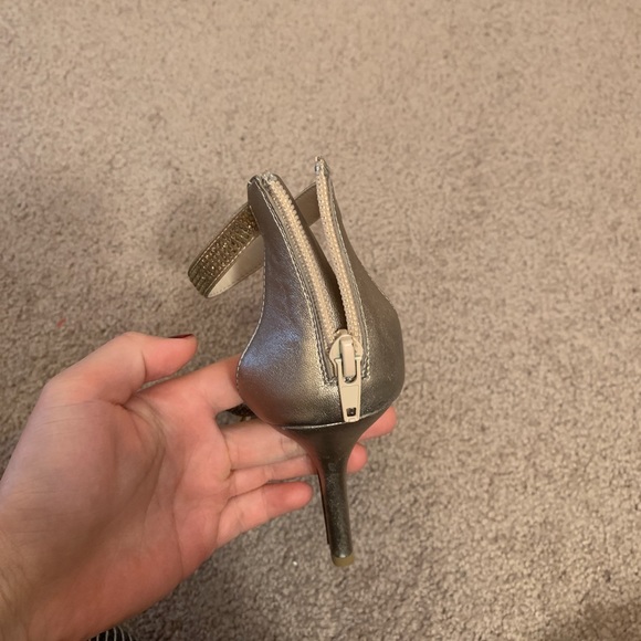 Neiman Marcus gold studded heels - Picture 2 of 4